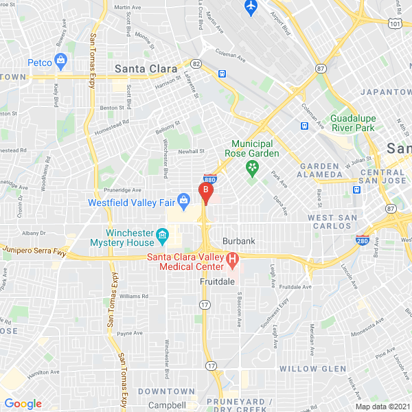 Bruce R Huffer MD location map: 2100 Forest Ave #107, San Jose, CA 95128, USA, San jose, California